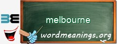 WordMeaning blackboard for melbourne